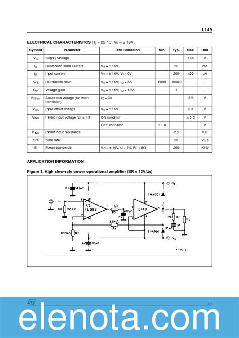 L149 Datasheet PDF 104 KB STMicroelectronics Pobierz Z Elenota Pl