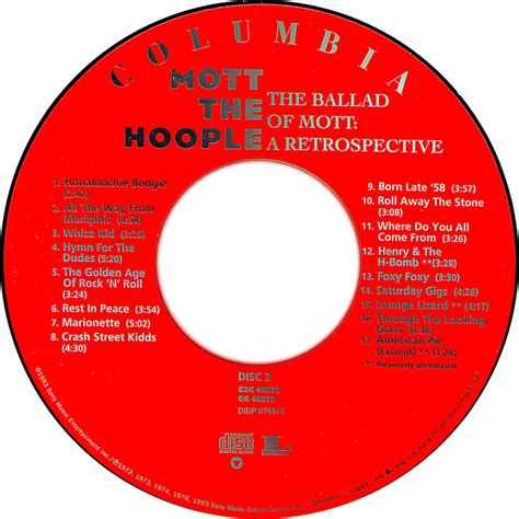 Car Tula Cd2 De Mott The Hoople The Ballad Of Mott A Retrospective