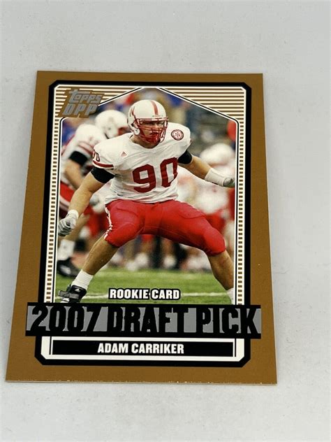 Adam Carriker Topps Draft Picks Prospects Bronze Rookie Card