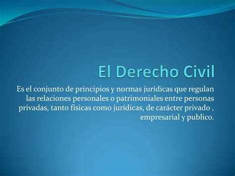 El Derecho Civil Ppt Descarga Gratuita