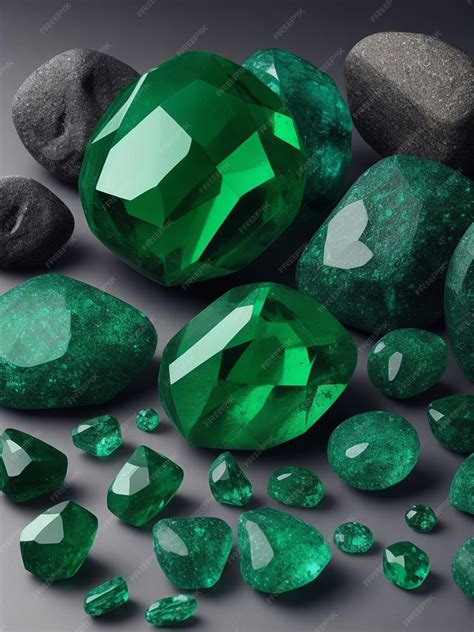 Premium Photo | Emerald green stone