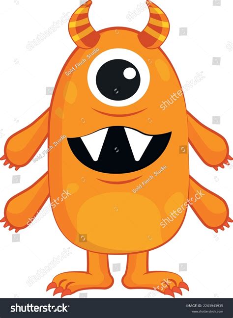 Cute Adorable Funny Monster Vector Illustration Stock Vector Royalty