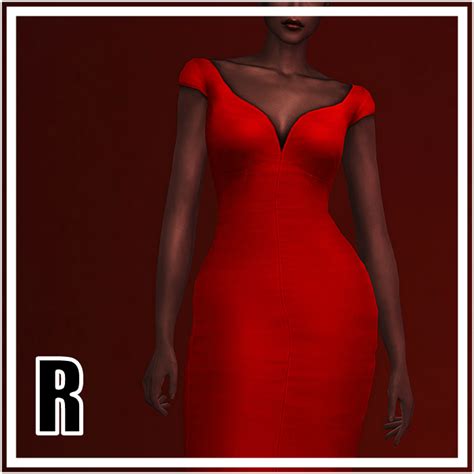 Red Collection Scarlet Midi Dress The Sims 4 Create A Sim Curseforge