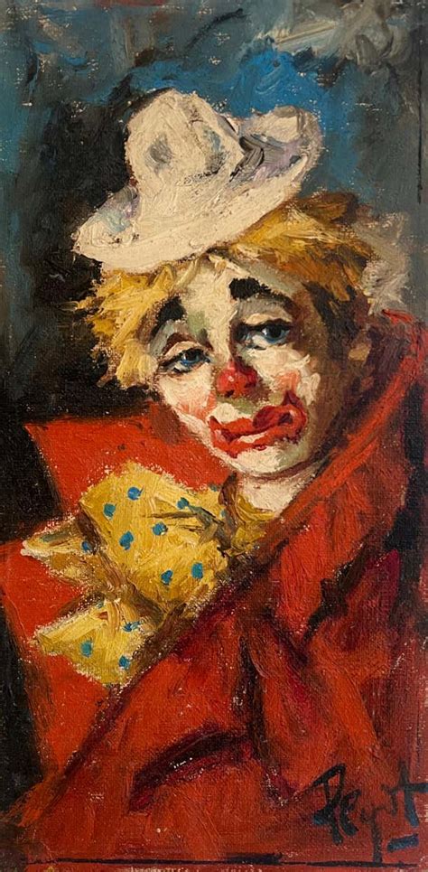 Peyot Sad Clown For Sale At 1stdibs Famous Sad Clown Painting