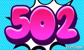 502 Text Effect and Logo Design Number