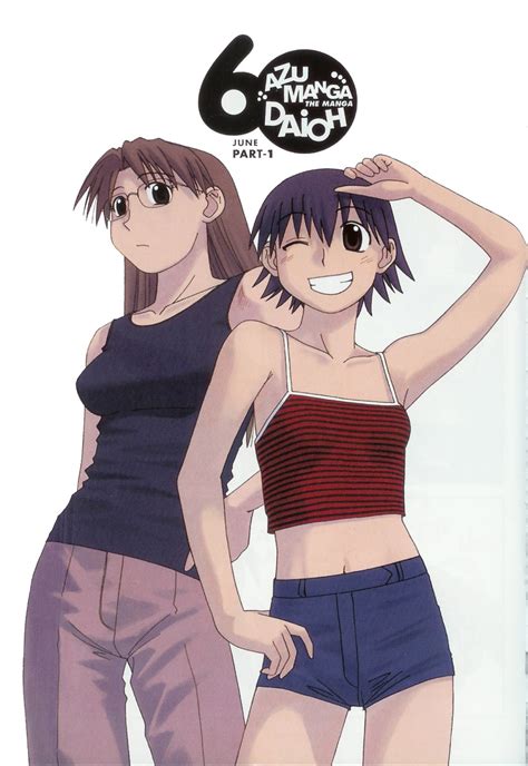 Safebooru Azuma Kiyohiko Azumanga Daioh Azumanga Daiou Bare Shoulders Brown Eyes Brown Hair