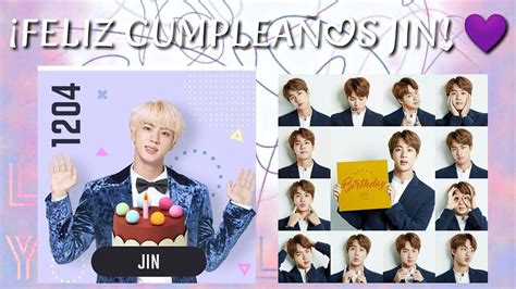 Feliz Cumpleaños Jin 💜 04122019 💕 Youtube