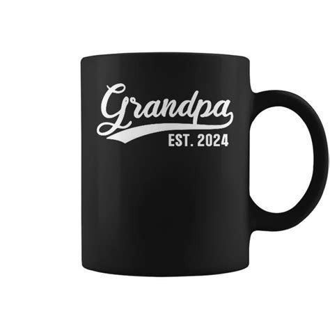 Grandpa 2024 Grandfather Est 2024 Grandpa Est 2024 Coffee Mug Mazezy