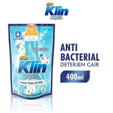 Jual So Klin Liquid Anti Bacterial Deterjen Cair Kemasan Biru Refill