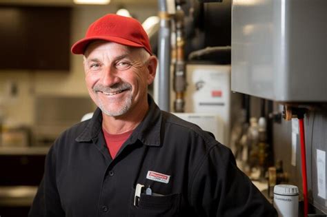 Premium Photo A Man Wearing A Red Hat Is Smiling In Front Of A Metal