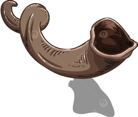 Shofar Horn For Yom Kippur Symbolic Celebrations Object Vector