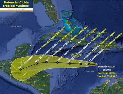 Se Formó El Potencial Ciclón Tropical Número “quince” En El Mar Caribe