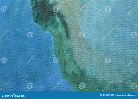 Arte Abstrata Fundo Marinha Azul E Turquesa Clara Pintura Aquosa Em