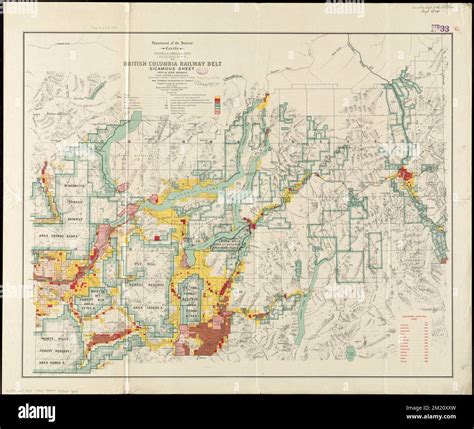 British Columbia Railway Belt Sicamous Sheet West Of Sixth Meridan