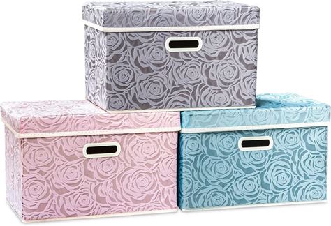 Amazon Prandom Collapsible Storage Cubes With Lids Fabric