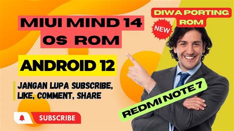 Customrom MIUI 14 MIND EDITION OS Redmi Note 7 Lavender Android 12