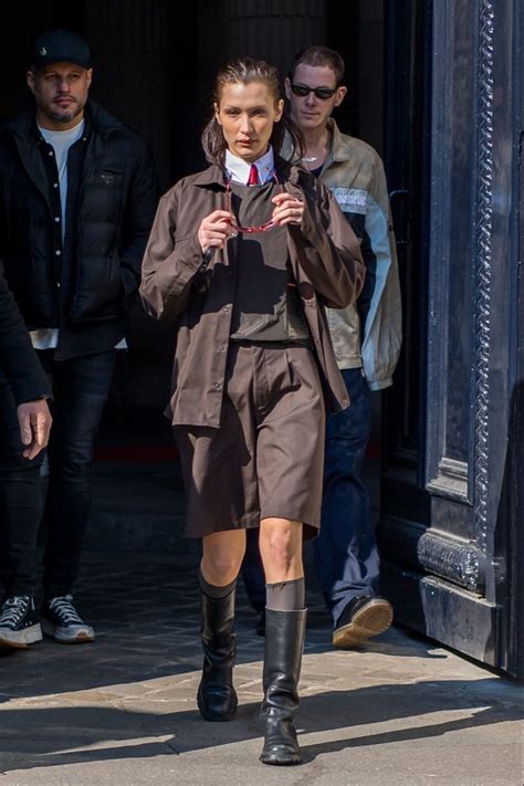 0703 Bella Hadid Leaving The Sacai Fashion Show In Paris France