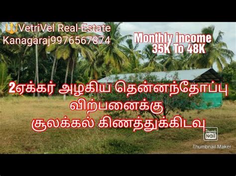 Acre Coconut Farmland For Sale In Sulakkal Kinathukadavu Pollachi