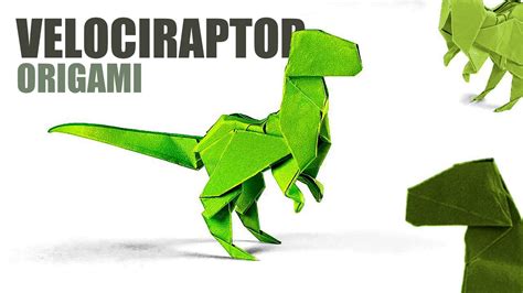 Origami Velociraptor Dinosaur White Shark Youtube