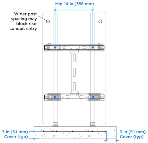 Anchoring and Concrete Pad Details for Ground-mounting Powerwall 3 on Poured Concrete with Steel ...