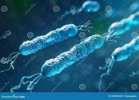 Electron Microscopic Image Of Pseudomonas Aeruginosa Bacteria Showing