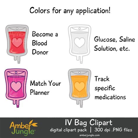 iv clipart iv bag clip art  planner stickers medical hospital