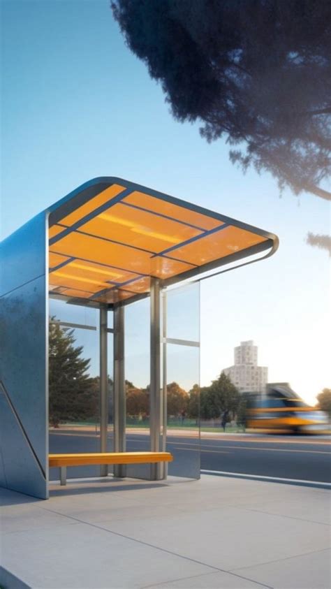 Futuristic Bus Stops Bus Stop Design Bus Stop Futuristic Architecture