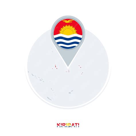 Premium Vector Kiribati Map And Flag Vector Map Icon With Highlighted