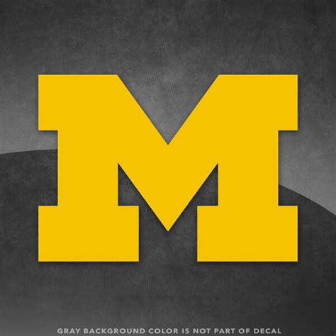 Michigan Wolverines M Logo Vinyl Decal Sticker - 4" and Up - More ...