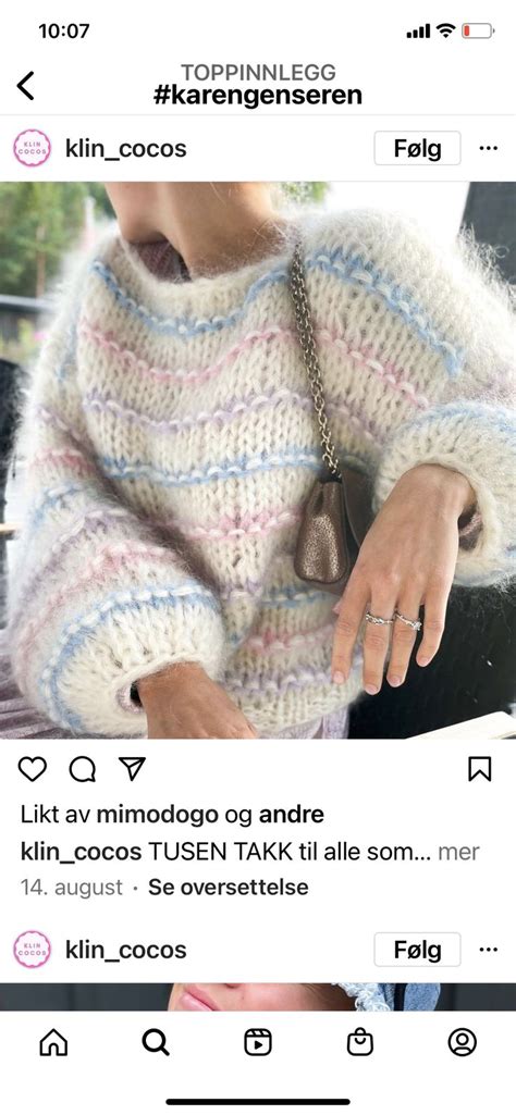 Pin von Connie Søgård Heir auf Strikk Stricken Kleidung Basteln