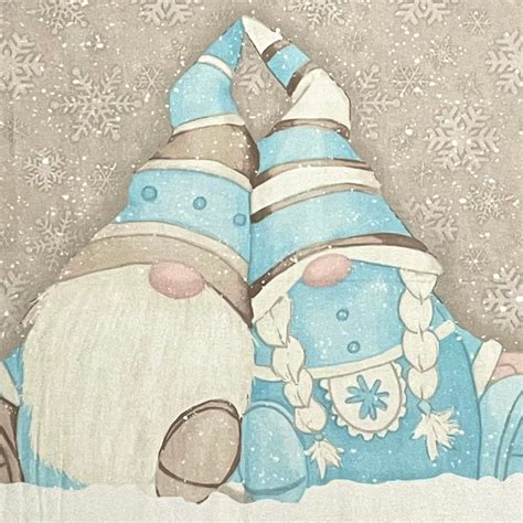 I Love Sn Gnomies Quilt Kit Ply Printed Gnome Flannel Etsy