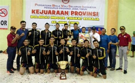 Tim Putra Kabupaten Sidoarjo Juara Kejurprov Bola Voli Remaja Jatim