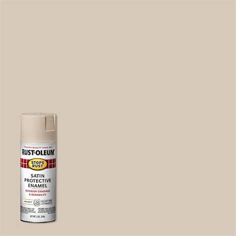 Rust Oleum Stops Rust 12 Oz Protective Enamel Satin Shell White Spray