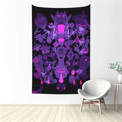 Gengar Tapestry Wall Hanging College Dorm Backdrop Aesthetic Wall Art Home Decor For Bedroom