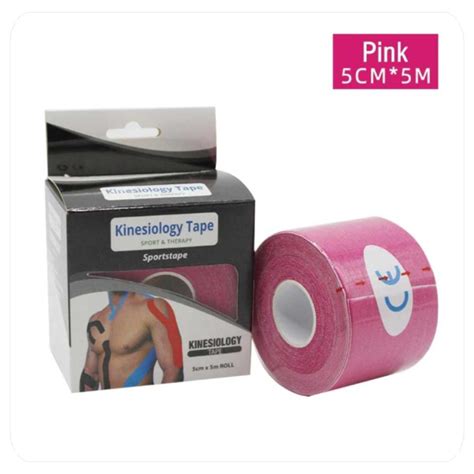 Kinesiologic Tape Adhesivo Para Dores Musculares 5cm X 5m Pink