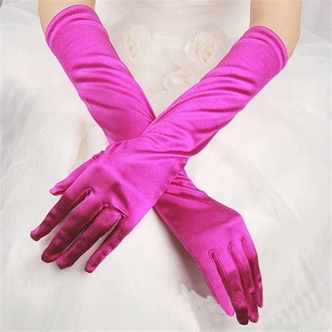 Buy Uniqueness Wedding Bridal Evening Party Prom Gloves Womens Satin Long Gloves Opera At