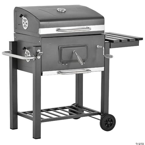 Outsunny Charcoal Bbq Grill Outdoor Portable Trolley Camping Picnic