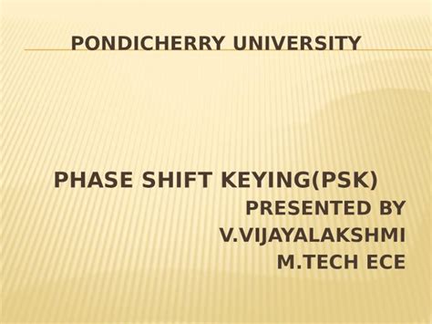 Pptx Psk Phase Shift Keying Dokumen Tips