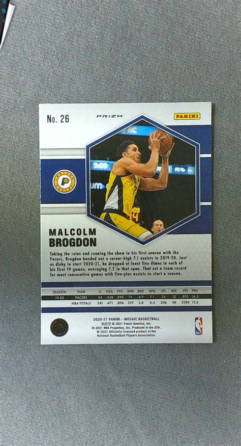 Panini Mosaic Green Prizm Malcolm Brogdon Pacers Ebay