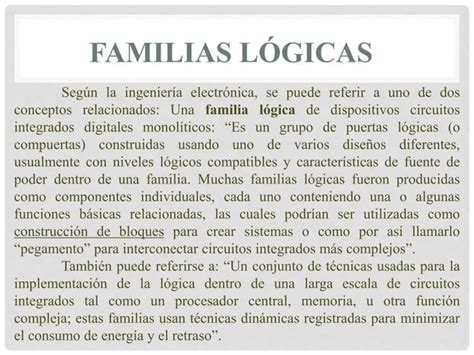 Familias Logicas Ppt