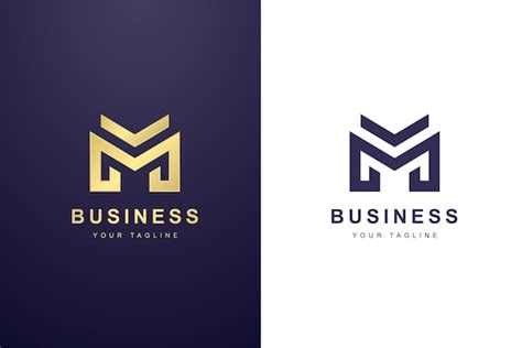 Logotipo De La Letra Inicial M Para Empresas O Empresas De Medios