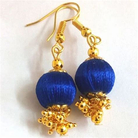 Silk Thread Earrings At Rs Pair Silk Thread Earrings In Pollachi