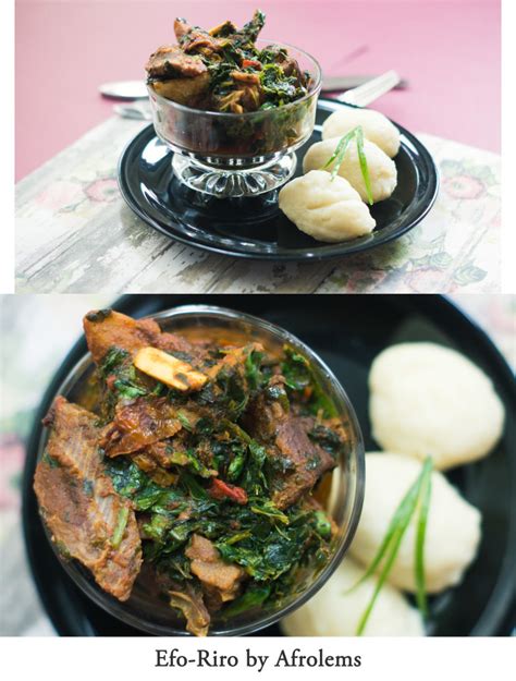 Efo Riro Nigerian Soup Recipe With Pounded Yam Afrolems Nigerian Food