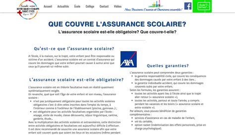 Assurance Scolaire Notre Dame Des Champs