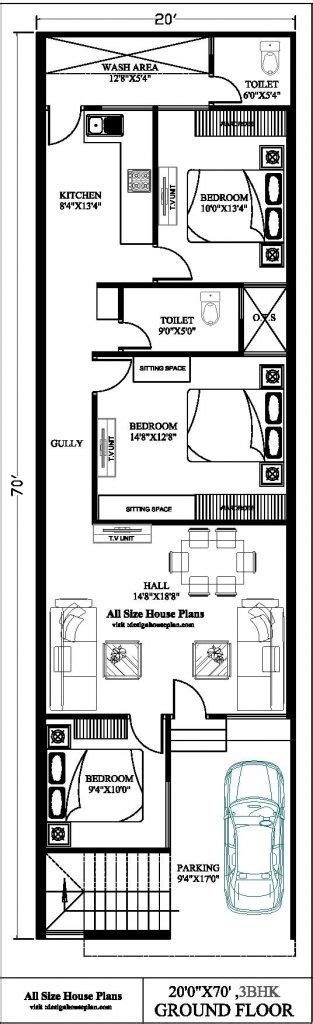 20 70 House Plan 3bhk 20x70 House Plan 20x70 House Design