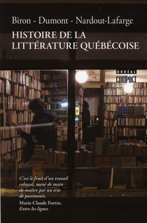 Histoire De La Littérature Québécoise Fiche Diffusion Dimedia