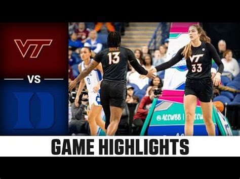 Virginia Tech Vs Duke Ally Acc Women S Basketball Tournament