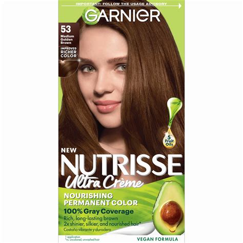 Garnier Nutrisse Nourishing Hair Color Creme 53 Medium Golden Brown Chestnut