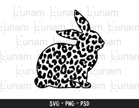 Leopard Bunny Svg Bunny Leopard Print Svg Cheetah Bunny Svg Leopard