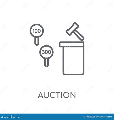 Auction Linear Icon Modern Outline Auction Logo Concept On Whit Stock